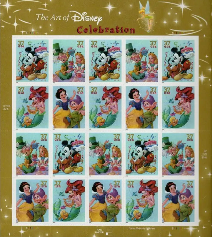 2005 DISNEY 37 Cent U.S.A. set of 5booklets STAMPS