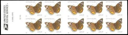 2006 US Common Buckeye Butterfly set of 5booklets Stamps
