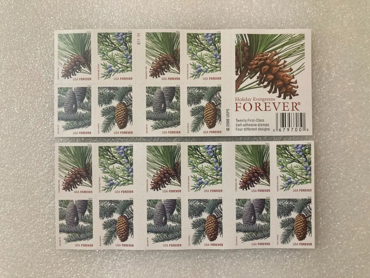 2009 Holiday Evergreens set of 5booklets Stamps