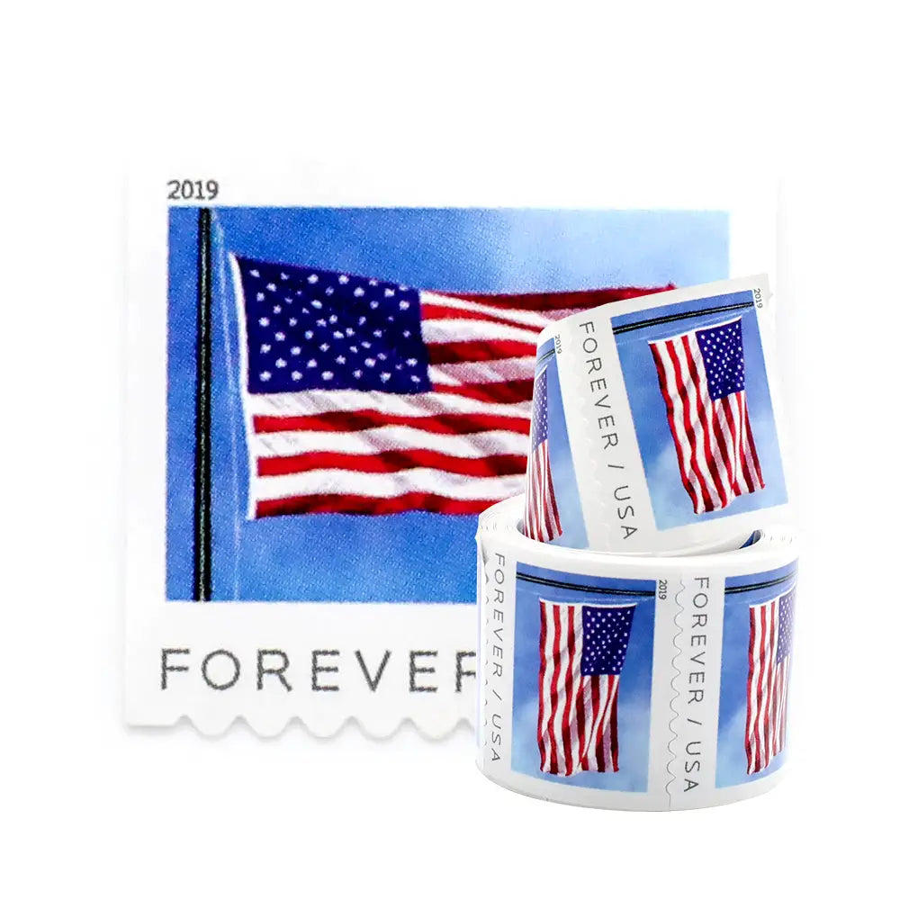 2019 US Flag Forever First Class Postage roll of 100 Stamps