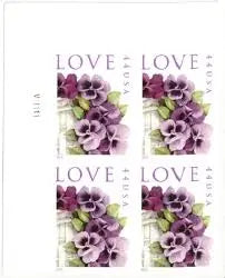 2010 LOVE Pansies in a Basket Collectible set of 5booklets Stamp