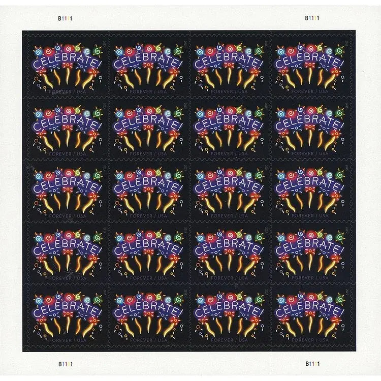 2011 US Neon Celebrate! Forever set of 5booklets Stamps