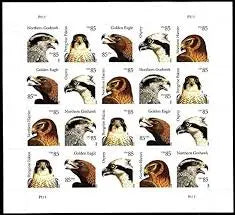 2012 US Birds of Prey 85 Cent set of 5booklets Stamps