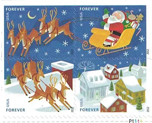 2012 US Stamp Santa & Sleigh set of 5booklets Stamps
