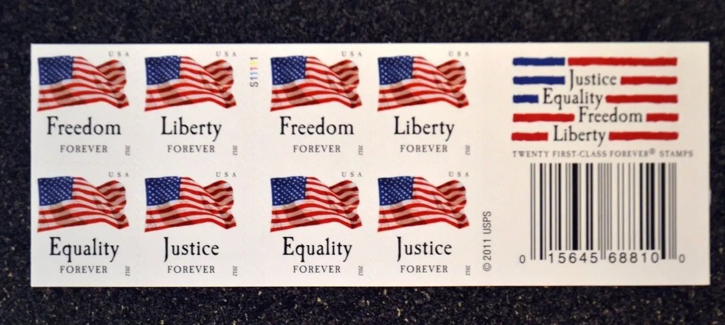 2012 forever stamps four flags set of 5booklets Stamps