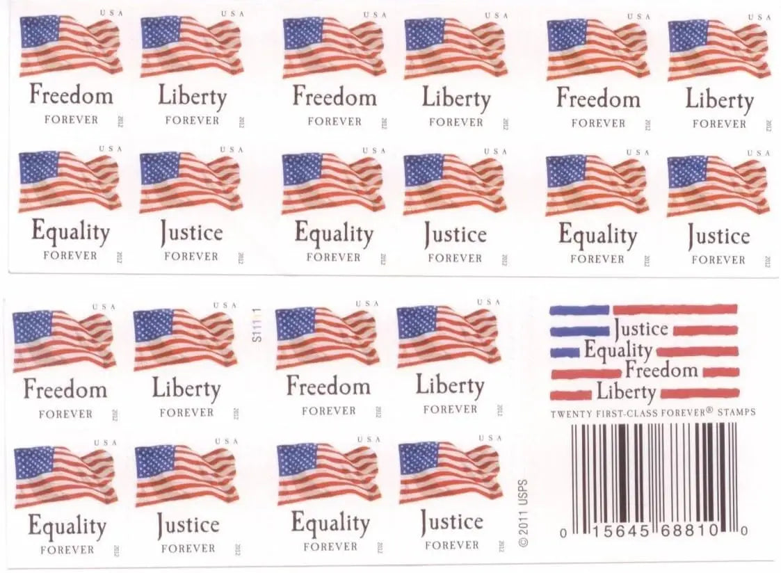 2012 forever stamps four flags set of 5booklets Stamps