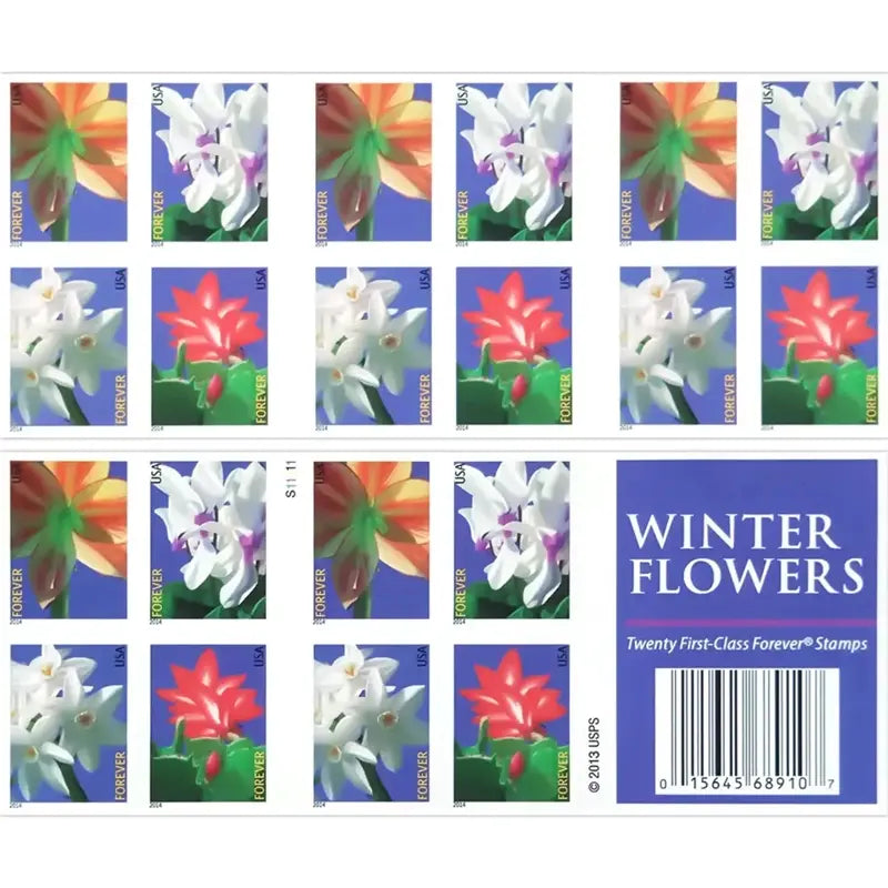 2014 Winter Flowers set of 5booklets Stamps