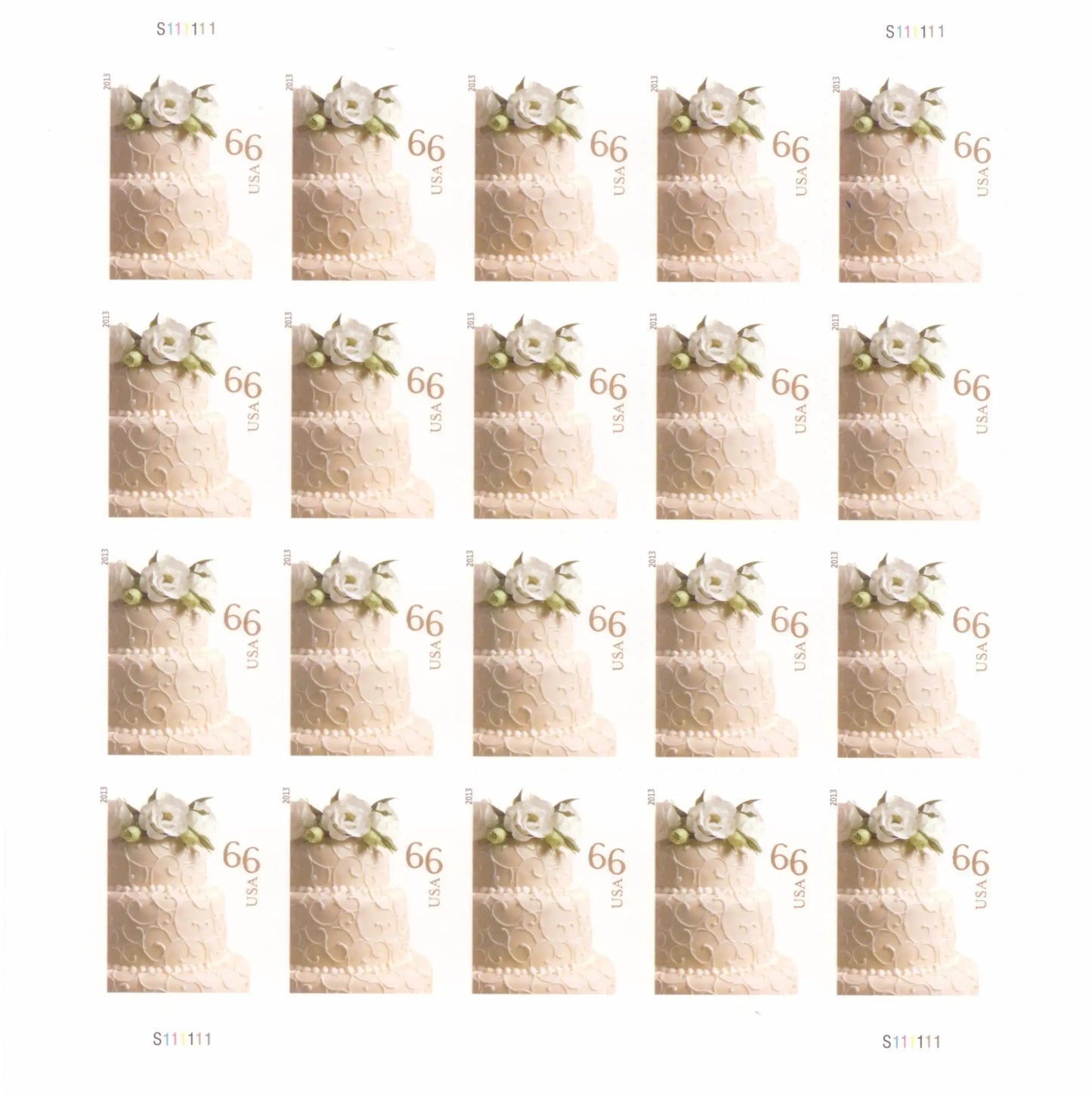2014 US Wedding Cake Postage set of 5booklets Stamps