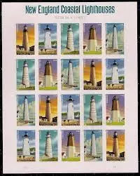 2015 New England Coastal Lighthouse Postage set of 5booklets Stamps