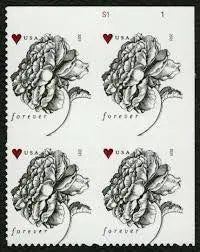 2015 Vintage Rose Pane Wedding set of 5booklets Stamps
