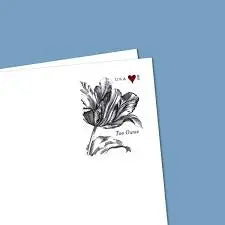 2015 Vintage Tulip Pane Postage Wedding set of 5booklets Stamps