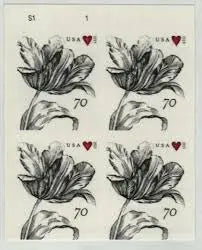 2015 Vintage Tulip Pane Postage Wedding set of 5booklets Stamps