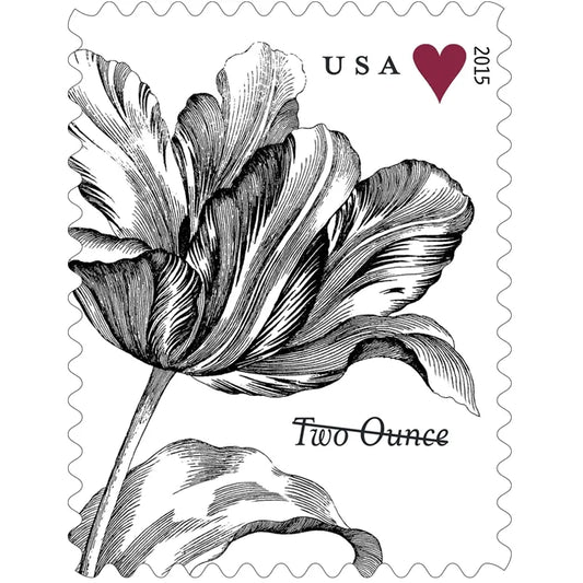 2015 Vintage Tulip Pane Postage Wedding set of 5booklets Stamps
