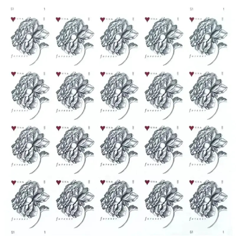 2015 Vintage Rose Pane Wedding set of 5booklets Stamps