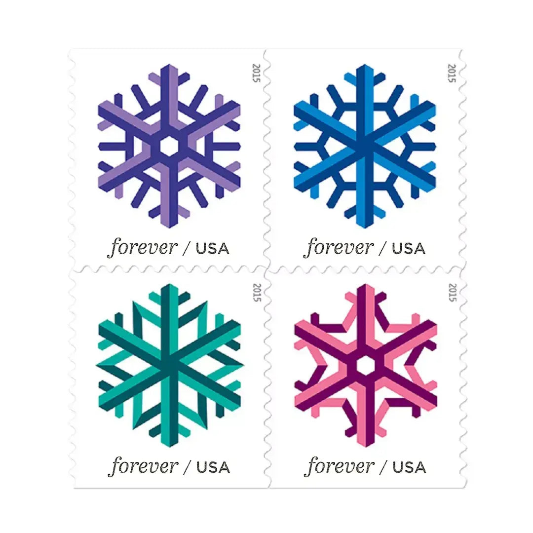 2015 US Geometric Snowflakes Forever set of 5booklets Stamp