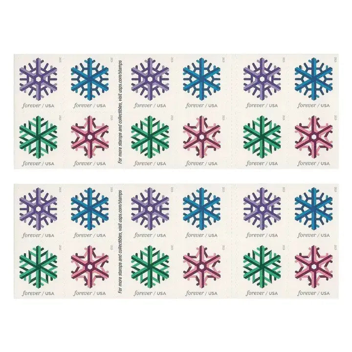2015 US Geometric Snowflakes Forever set of 5booklets Stamp