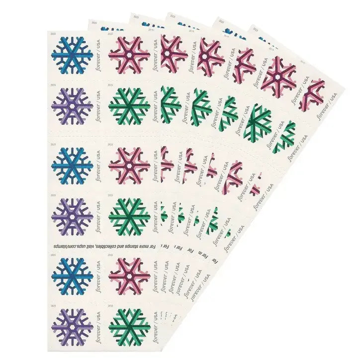 2015 US Geometric Snowflakes Forever set of 5booklets Stamp
