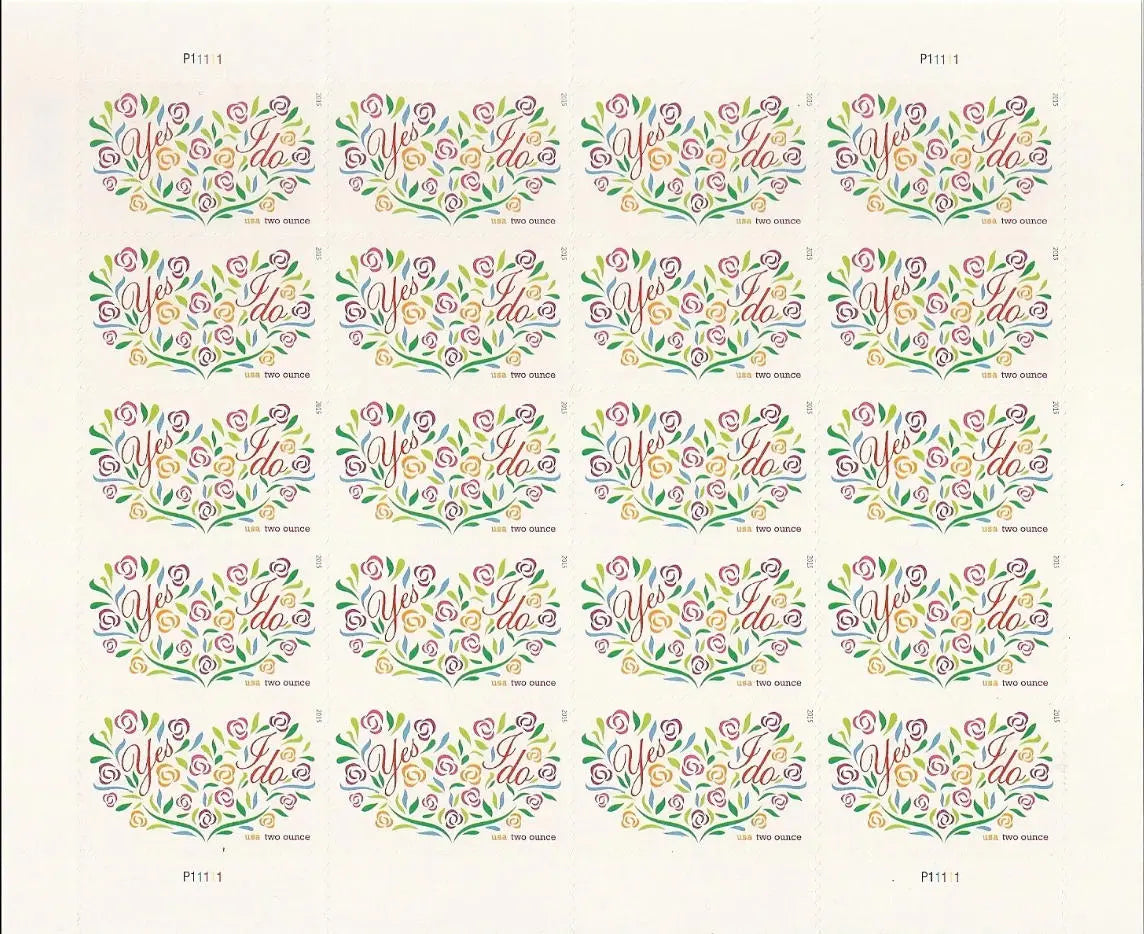 2015 yes-i-do full sheet set of 5booklets stamp
