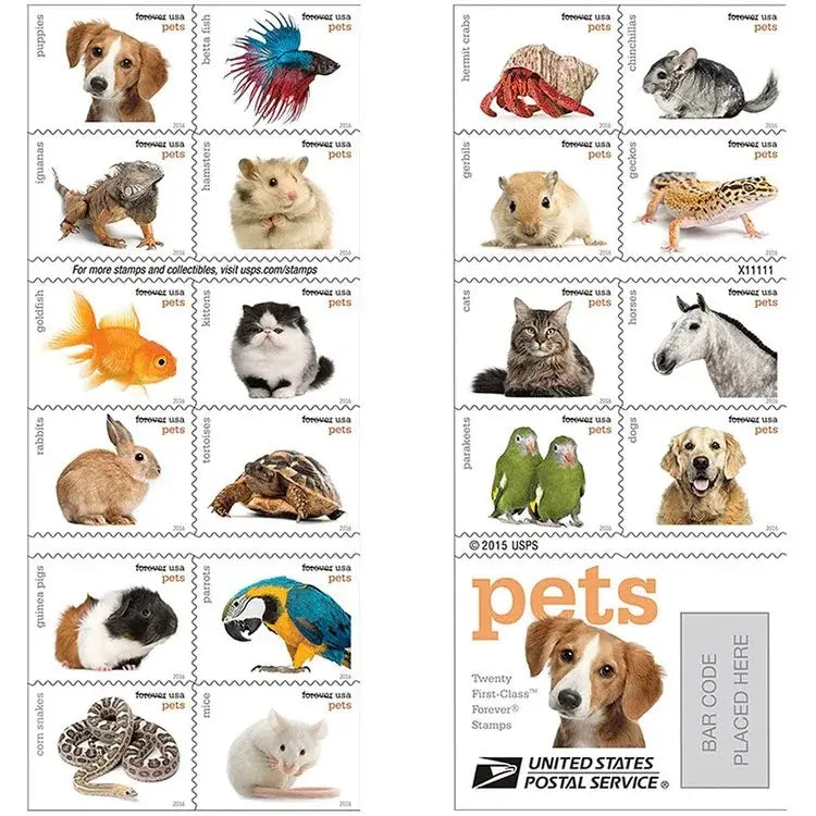 2016 US Pets set of 5booklets Stamps