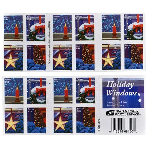 2016 US Holiday Windows Forever set of 5booklets Stamp
