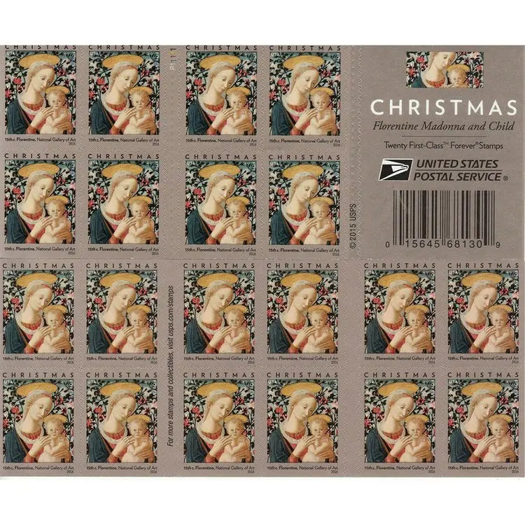 2016 US Florentine Madonna and Child set of 5booklets Stamps