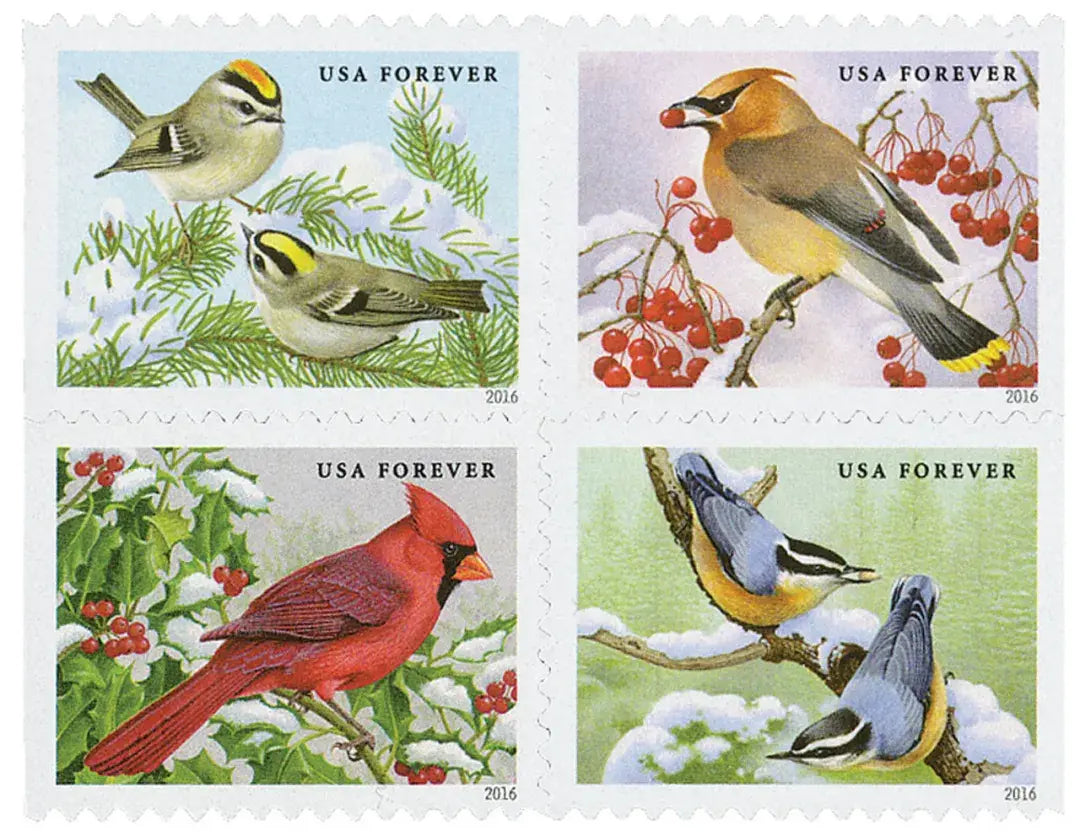 2016 US Songbirds in Snow set of 5booklets Stamps