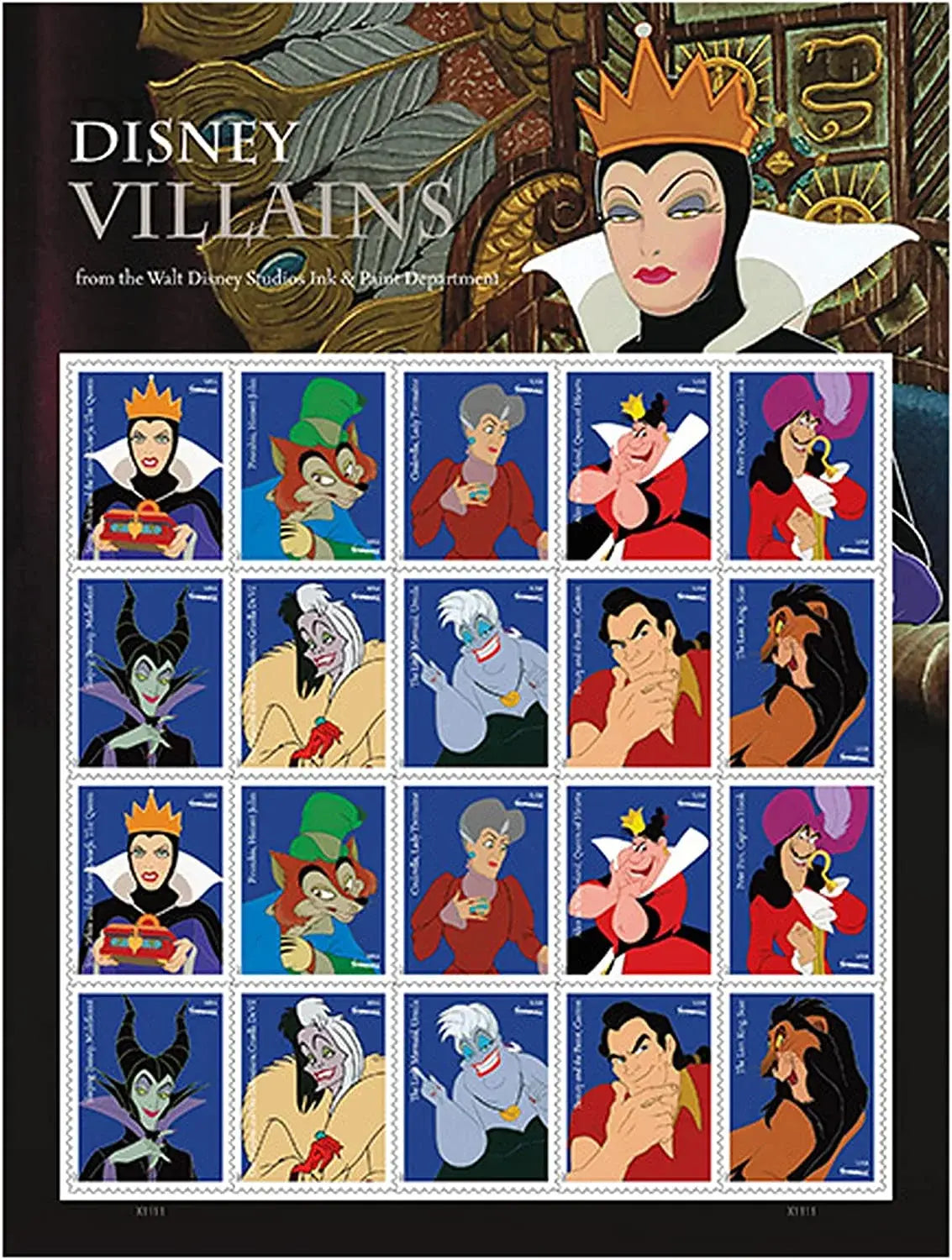 2017 US Walt Disney Villains set of 5booklets Stamps