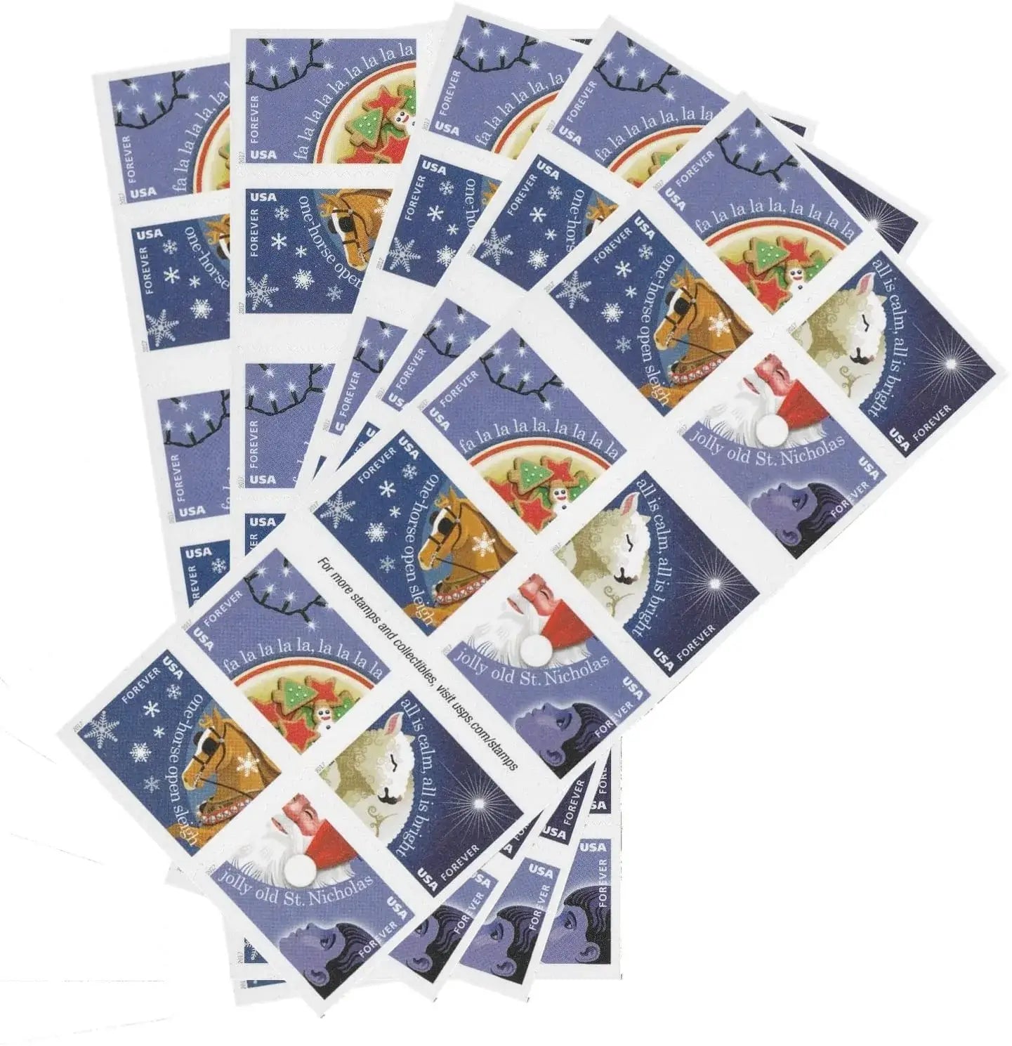 2017 US Christmas Carols set of 5booklets Stamps