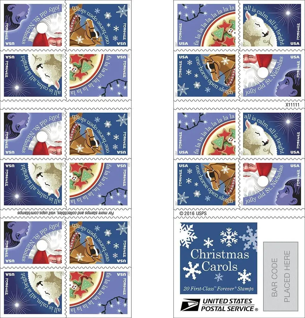 2017 US Christmas Carols set of 5booklets Stamps