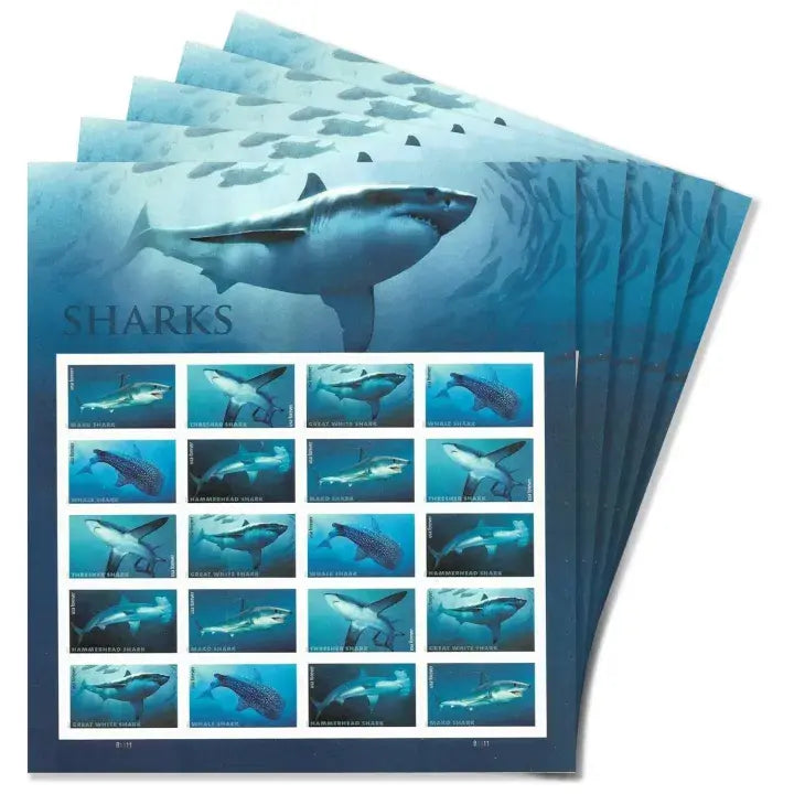 2017 US Shark set of 5booklets Stamps