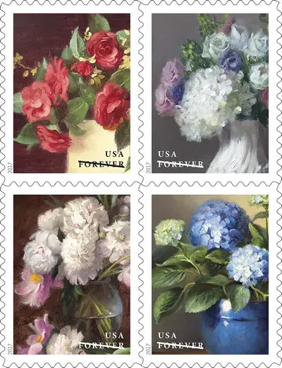 2017 US Flowers from The Garden Forever set of 5booklets Stamps