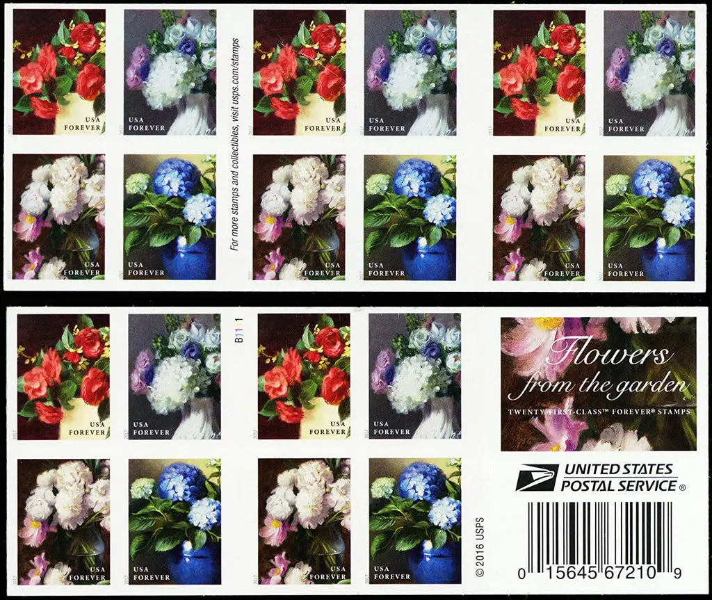 2017 US Flowers from The Garden Forever set of 5booklets Stamps
