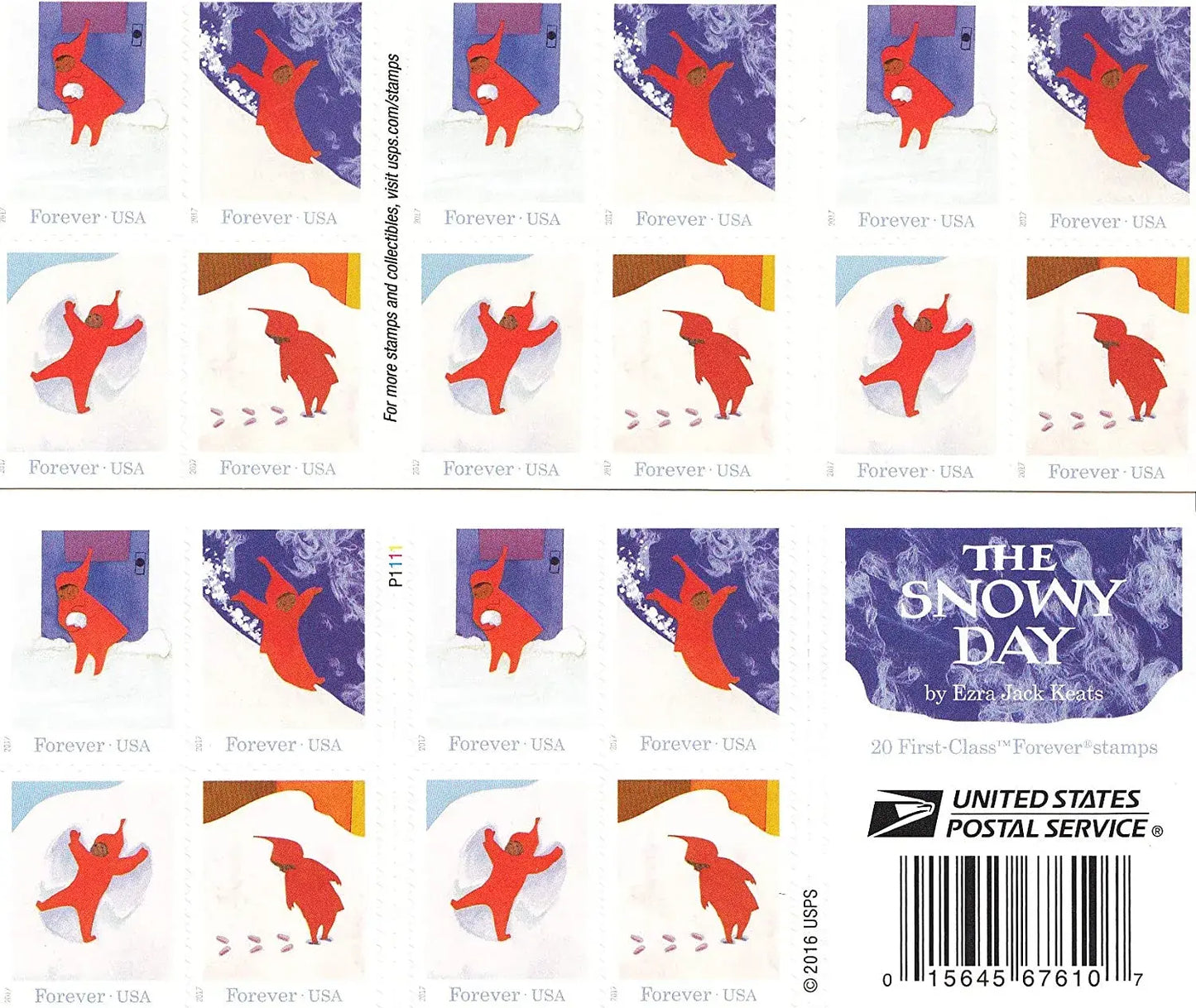 2017 US Snowy Day set of 5booklets Stamps