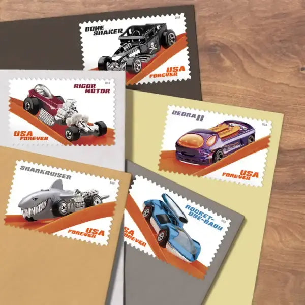 2018 US Hot Wheels set of 5booklets Stamps