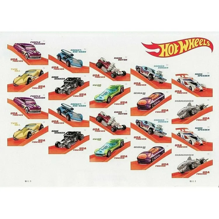 2018 US Hot Wheels set of 5booklets Stamps