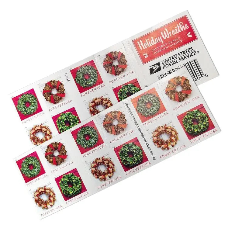 2019 US Holiday Wreaths Forever set of 5booklets Stamp