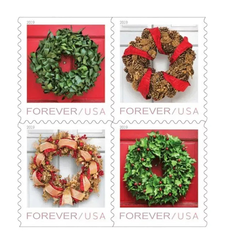 2019 US Holiday Wreaths Forever set of 5booklets Stamp