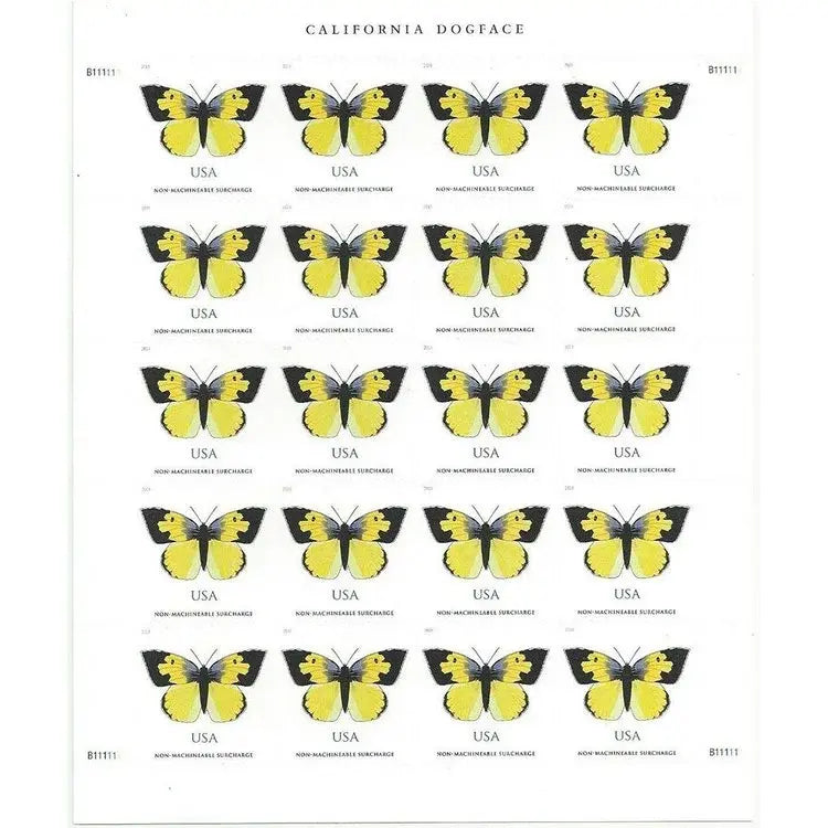 2019 California Dogface Butterfly set of 5booklets Stamp