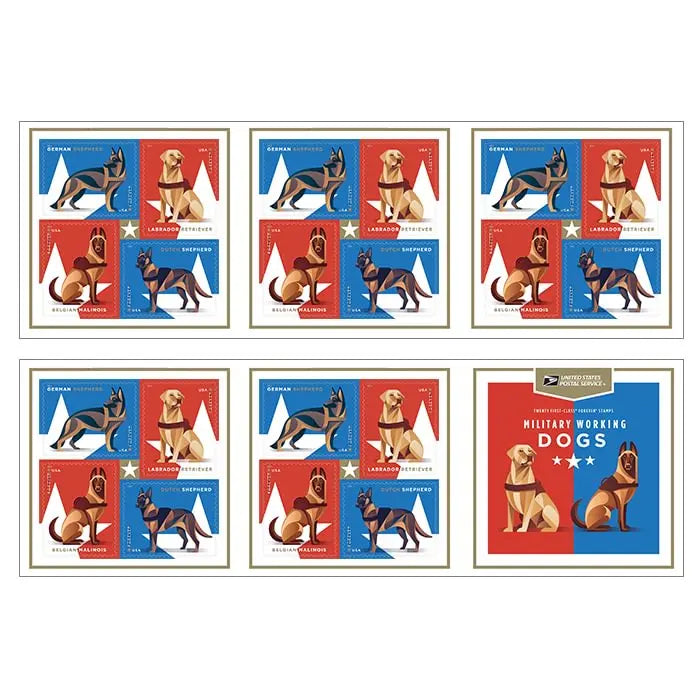 2019 Military Working Dogs set of 5booklets Stamps