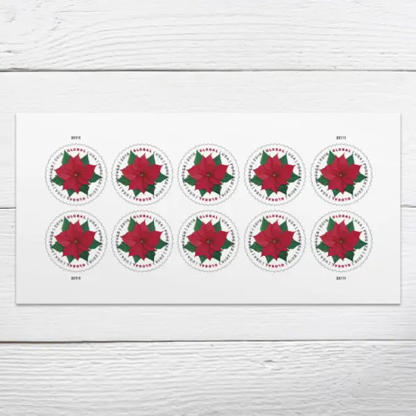 2018 Global Poinsettia set of 5booklets Stamps
