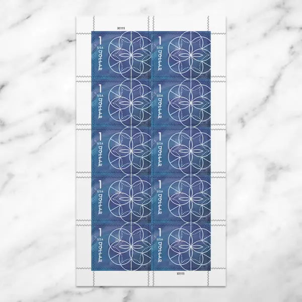 2024 $1 Floral Geometry set of 5booklets Stamps