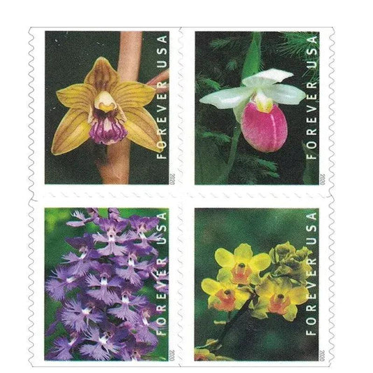 2020 US Wild Orchids Forever Postage set of 5booklets Stamps