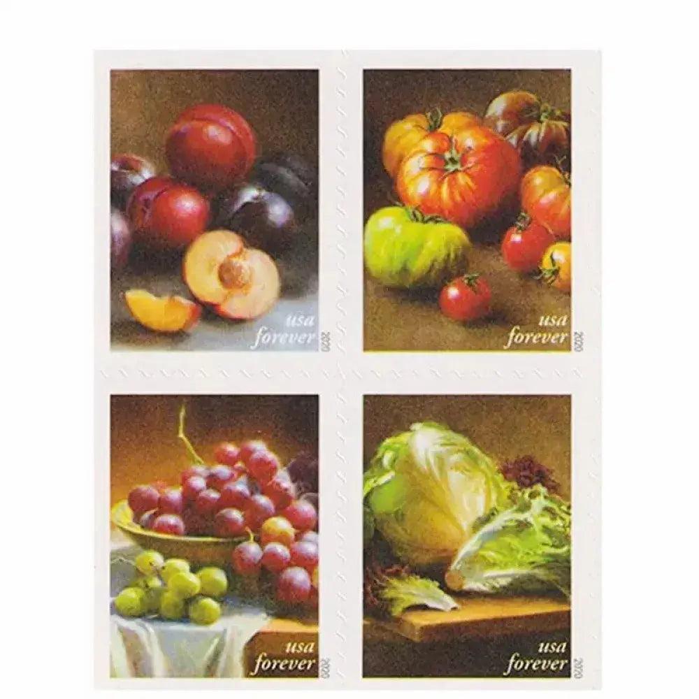 2020 US Fruits & Vegetables Forever set of 5booklets Stamps