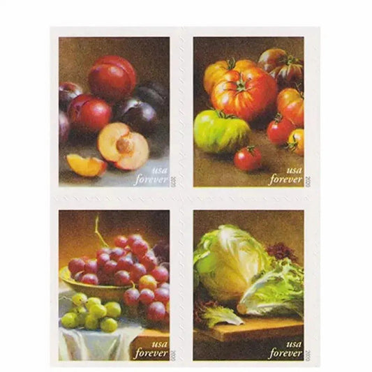 2020 US Fruits & Vegetables Forever set of 5booklets Stamps