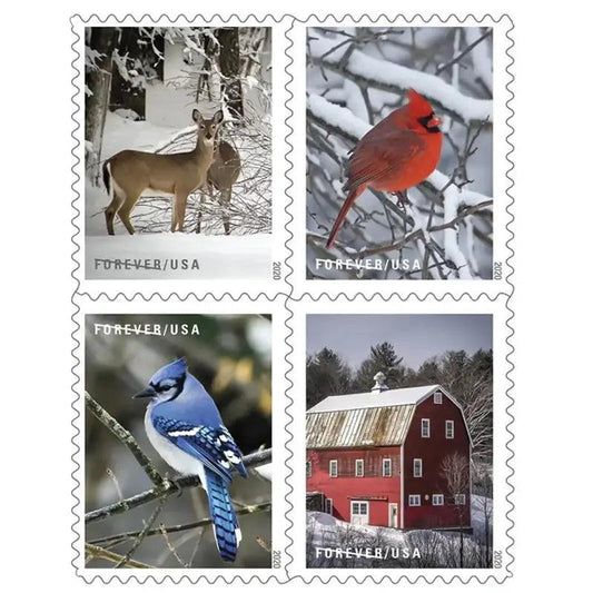 2020 US Winter Scenes First Class Forever Postage set of 5booklets Stamps