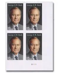 2019 honoring George H.W. Bush set of 5booklets stamps