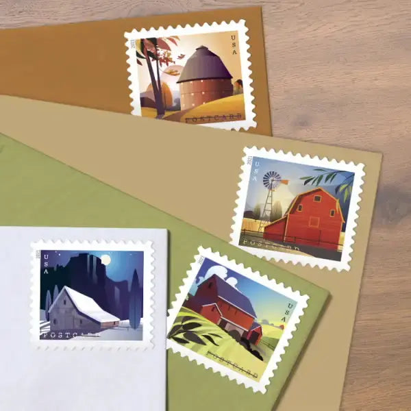 2021 barns postcard set of 5booklets stamp