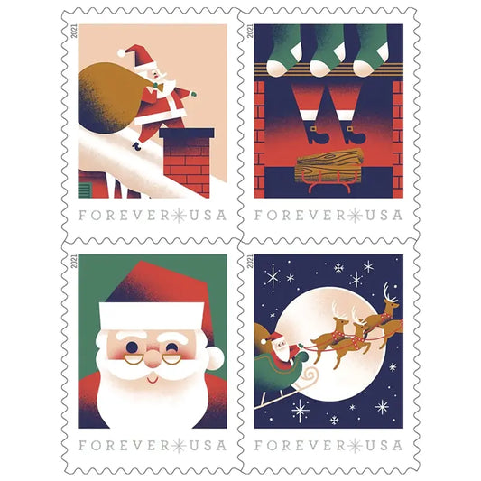 2021 US A Visit from St Nick set of 5booklets Stamps