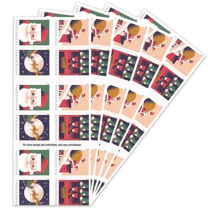 2021 US A Visit from St Nick set of 5booklets Stamps