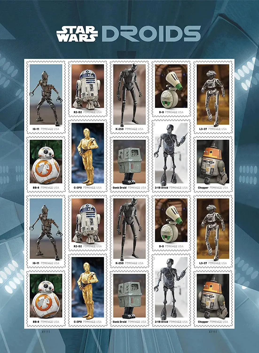 2021 US Star Wars Droids set of 5booklets Stamps